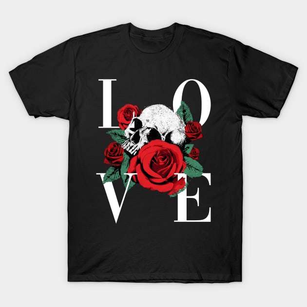 Love Skull T-Shirt by SmithyJ88